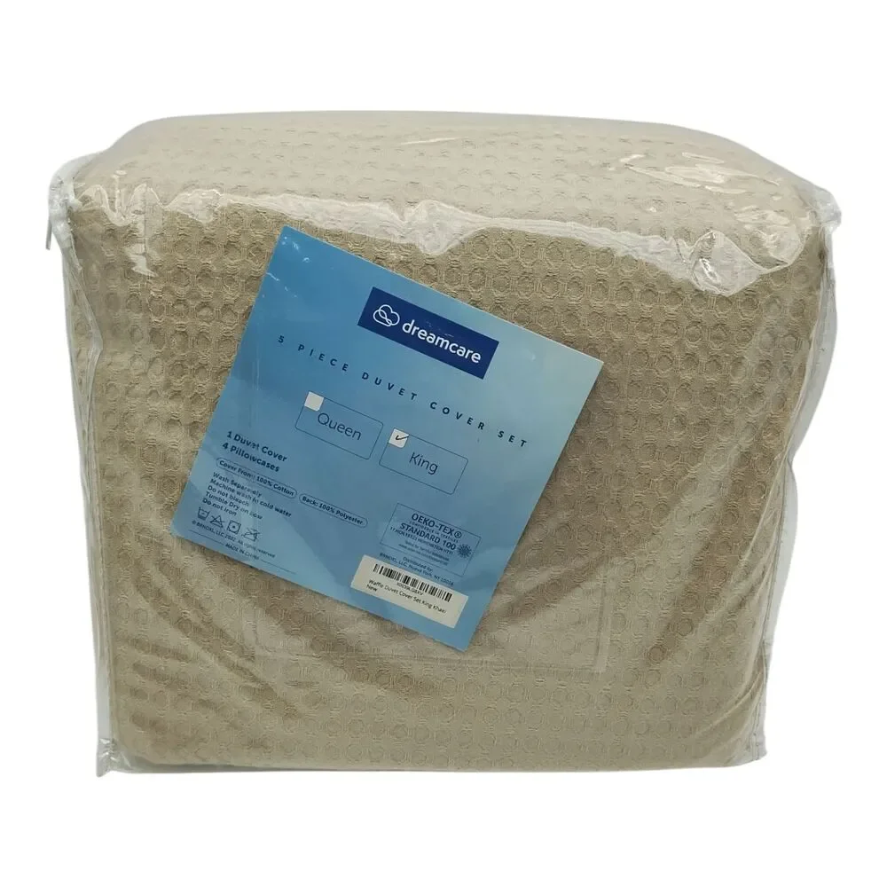 Waffle Duvet Cover King - Cotton Waffle Weave Duvet Cover, King Duvet Cover Set
